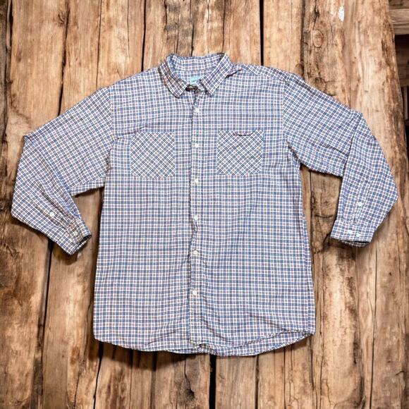 Carhartt Button Down Shirt Mens Plaid Blue Red White Western Relaxed Size XL - Picture 1 of 6